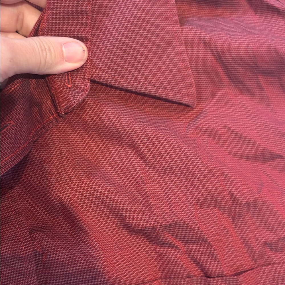 Joseph & Feiss Shirt Long Sleeve Button Up Non Iron Mens Size 18 34/35 maroon - Picture 3 of 5